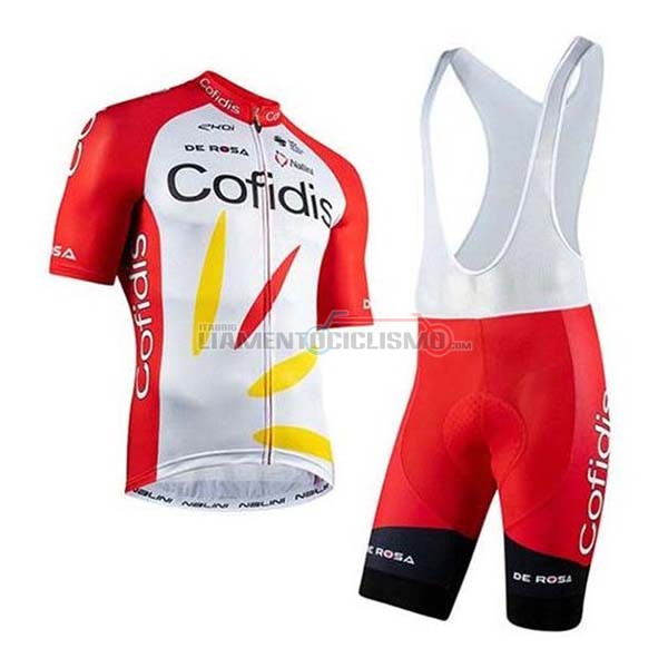 Abbigliamento Ciclismo Cofidis Manica Corta 2020 Rosso Bianco